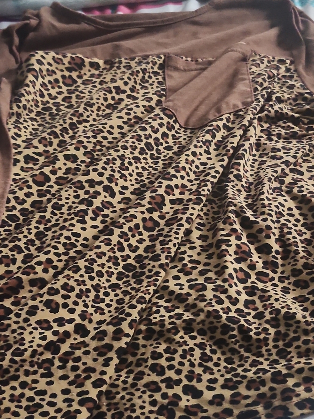 Brown Leopard Print Top